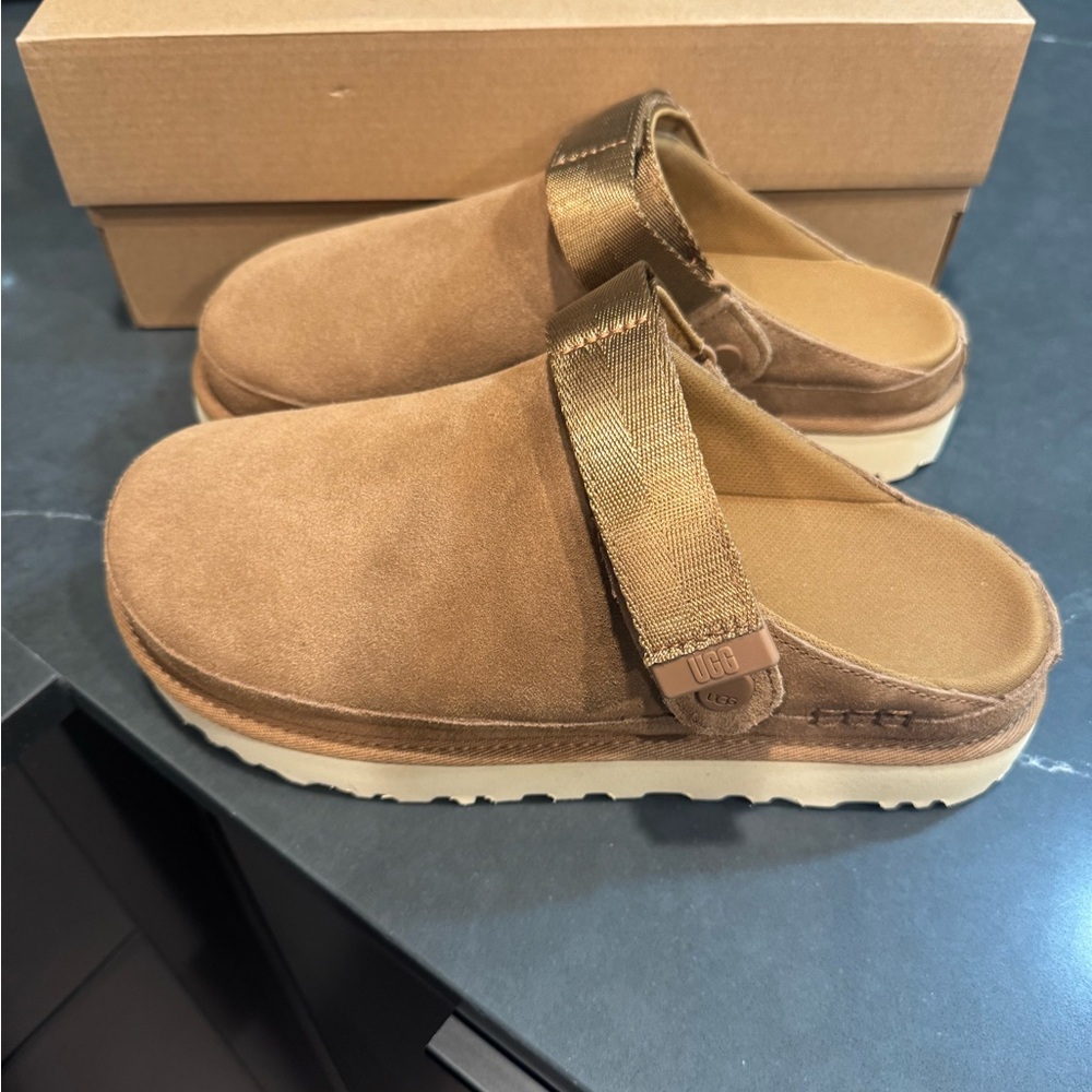 UGG Goldenstar Brown Clogs